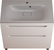 Style Line Тумба с кварцевой раковиной серый шелк Остин 80 белая матовая